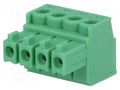 Pluggable terminal block; 3.5mm; ways: 4; straight; plug; female PHOENIX CONTACT MC1.5/4-ST-3.5