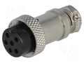 Connector: microphone; plug; female; PIN: 6; for cable; straight CHANGZHOU DAHUA IMP AND EXP (GROUP) CO MIC326