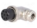 Connector: microphone; plug; female; PIN: 8; for cable; angled 90° NINIGI MIC358