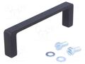 Holder; aluminium; black; H: 28mm; L: 98mm; W: 10mm; handle MENTOR MR-3271.1093