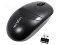 Optical mouse; black; USB; wireless,mini; No.of butt: 3 LOGILINK PC-ID0069