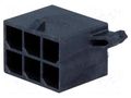 Connector: wire-board; socket; male; PIN: 6; Mega-Fit; straight MOLEX MX-172065-0006