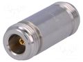 Coupler; N socket,both sides; straight; 50Ω; PTFE; gold-plated AMPHENOL RF N7071A1NT3G50