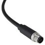 SENSOR CORD, 4P M12 PLUG-FREE END, 3.3FT PXPTPU12FIM04TCL010PUR