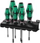 367/6 TORX® BO Kraftform Screwdriver set and rack, 1 x TX 10x80; 1 x TX 15x80; 1 x TX 20x100; 1 x TX 25x100; 1 x TX 30x115; 1 x TX 40x130, Wera 05138250001