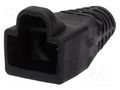 RJ45 plug boot; 6mm; black ENCITECH RJ45SRB-BK