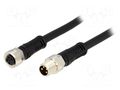 Cable: for sensors/automation; M8 male,M8 female; PIN: 4; plug; 3A MOLEX MX-120087-8710