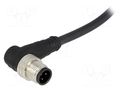 Connector: M12; plug; male; Micro-Change; PIN: 4; angled 90°; 4A MOLEX MX-120006-1975