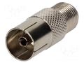 Adapter; F socket,coaxial 9.5mm socket TELESTE EF-322