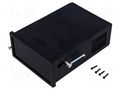Enclosure: panel; X: 96mm; Y: 48mm; Z: 134mm; ABS; black; DINS SUPERTRONIC PP11N