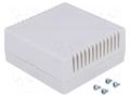 Enclosure: for alarms; X: 85mm; Y: 85mm; Z: 35.5mm; ABS; light grey SUPERTRONIC PP73BL