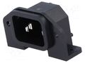 Connector: AC supply; socket; male; 10A; 250VAC; C14 (E); IEC 60320 BULGIN PX0580/PC