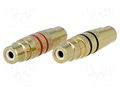 Adapter; RCA socket,both sides; 2pcs. ACV RCA-01