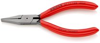 KNIPEX 37 11 125 Flat Nose Pliers for precision mechanics with plastic coating black atramentized 125 mm 37 11 125 4003773014287