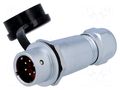 Connector: circular; plug; male; PIN: 6; IP67; SF12; 4÷6.5mm; 5A; 125V WEIPU SF1211/P6