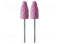 Grindingstone; Ø: 10mm; Ø: 3mm; 2pcs; aluminium oxide; Bit len: 20mm PG MINI PG-M2220