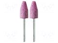 Grindingstone; Ø: 10mm; Ø: 3mm; 2pcs; aluminium oxide; Bit len: 20mm PG MINI PG-M2220