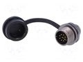Connector: circular; socket; male; PIN: 9; IP67; ST12; 3A; 125V WEIPU ST1212/P9