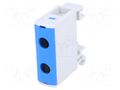 Splice terminal: rail; 82A; 1kV; screw terminal; blue; polyamide OUNEVA T021016.B