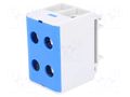 Splice terminal: rail; 320A; 690V; screw terminal; blue; polyamide OUNEVA T022050.B