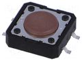 Microswitch TACT; SPST-NO; Pos: 2; 0.05A/12VDC; SMT; none; 1.6N NINIGI TACTM-24N