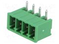 Pluggable terminal block; Contacts ph: 3.5mm; ways: 4; angled 90° TE Connectivity TBG-3.5-KW-4P