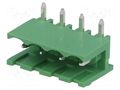 Pluggable terminal block; 5mm; ways: 4; angled 90°; socket; male DEGSON ELECTRONICS TBG-5.0-K-4P