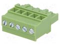 Connector: pluggable terminal block; plug; female; 15A; 300V; 1x5 XINYA TBW-5.0-5P