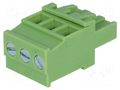 Connector: pluggable terminal block; plug; female; 15A; 300V; 1x3 XINYA TBW-5.08-3P