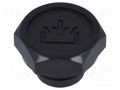 Fill plug; without side hole; Thread: M18; Overall len: 18mm ELESA+GANTER TCD.18X1.5