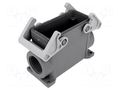Enclosure for connectors: HDC; size 77.27; with double latch ILME TMAP16.32