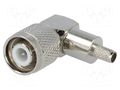 Connector: TNC; plug; male; angled 90°; crimped; for cable; RG58 YIZN Jiangsu Tengyu Electronics co. TNC-203