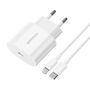 Charger USB-C 20W Essager with USB-C to Lightning cable (white), Essager EFJB02-XBL02-T