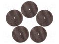 Cutting wheels; Ø: 40mm; Thk: 1mm; reinforced; metal,plastic; 5pcs. PG MINI PG-M5050