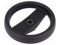 Knob; H: 51mm; technopolymer PP; Ømount.hole: 14mm; Øout: 160mm ELESA+GANTER VRTP.160A-14