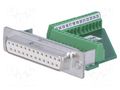 Connector: D-Sub; PIN: 25; plug; female; for cable; screw terminal PHOENIX CONTACT VS25BU-DSUB-MPT
