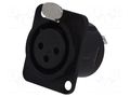 Connector: XLR; socket; female; PIN: 3; with push button; soldering NEUTRIK NTR-NC3FDLB1