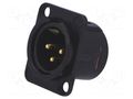 Connector: XLR; socket; male; PIN: 3; soldering; black; 16A; 2.5mm2 NEUTRIK NTR-NC3MDL1B