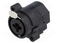 Connector: Jack 6,3mm + XLR; socket; female; Combo I; angled 90° NEUTRIK NTR-NCJ6FI-H