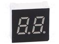 Display: LED; 7-segment; 7.62mm; 0.3"; No.char: 2; blue; 40mcd; anode OPTO Plus LED OPD-D3010LB-BW