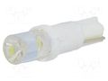 LED lamp; cool white; T5; Urated: 12VDC; 3lm; No.of diodes: 1; 0.24W OPTOSUPPLY OST05WG01GD-W5YKT5