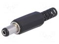 Connector: DC supply; plug; female; straight; for cable; soldering CHANGZHOU DAHUA IMP AND EXP (GROUP) CO PC-2.1/5.5
