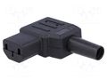 Connector: AC supply; plug; female; 10A; 250VAC; C13 (F); IEC 60320 KAISER PC-114