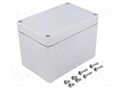 Enclosure: multipurpose; X: 80mm; Y: 120mm; Z: 85mm; EURONORD; grey FIBOX PC081209