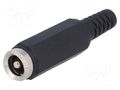 Connector: DC supply; plug; male; 5.5/2.5mm; 5.5mm; 2.5mm; straight NINIGI PC-GP2.5/2