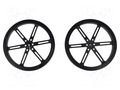 Wheel; black; Shaft: D spring; push-in; Ø: 90mm; Shaft dia: 3mm POLOLU POLOLU-1435