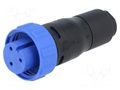 Connector: circular; plug; female; PIN: 3; 250V; w/o contacts; IP68 BULGIN PX0410/03S/4550