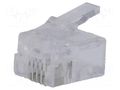 Connector: RJ11; plug; PIN: 4; 6p4c; for cable; IDC,crimped NINIGI RJ11W-R