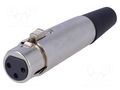 Connector: XLR; plug; female; PIN: 3; straight; for cable NINIGI XLR-3G-2