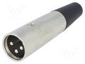 Connector: XLR; plug; male; PIN: 3; straight; for cable NINIGI XLR-3W-2